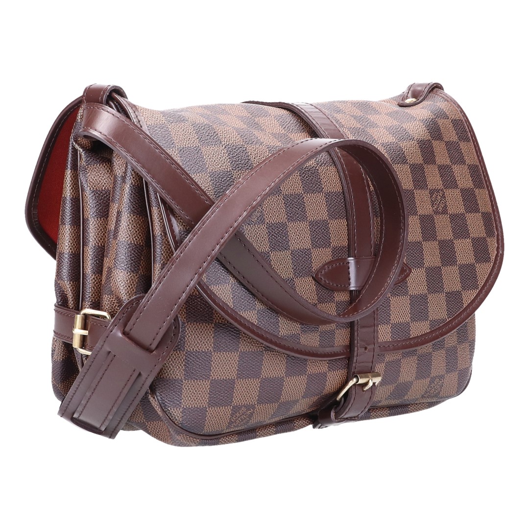 44036-Louis-Vuitton-Umh-ngetasche-Damier_2D_0005 LOUIS VUITTON SAUMUR 30 UMHÄNGETASCHE AUS DAMIER EBENE CANVAS (N48081)