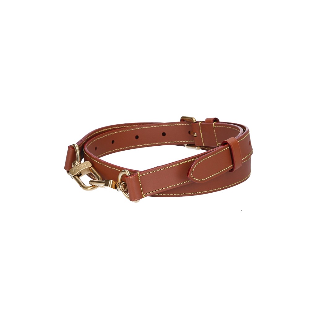Louis Vuitton Adjustable Shoulder Strap in Rindsleder in Black with Silver