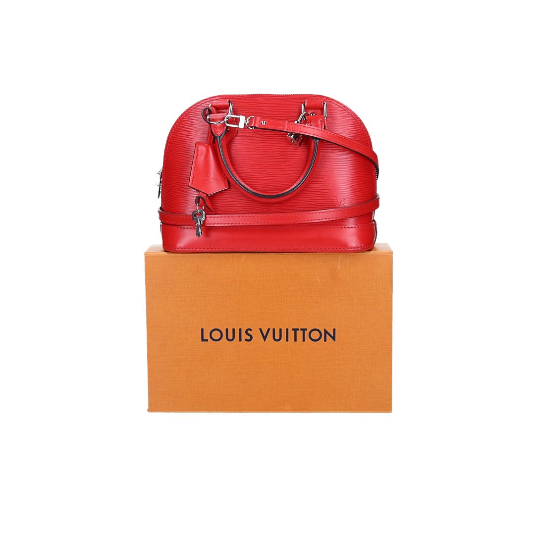 LOUIS VUITTON ALMA BB HANDTASCHE AUS EPI LEDER IN COQUELICOT (M41160)