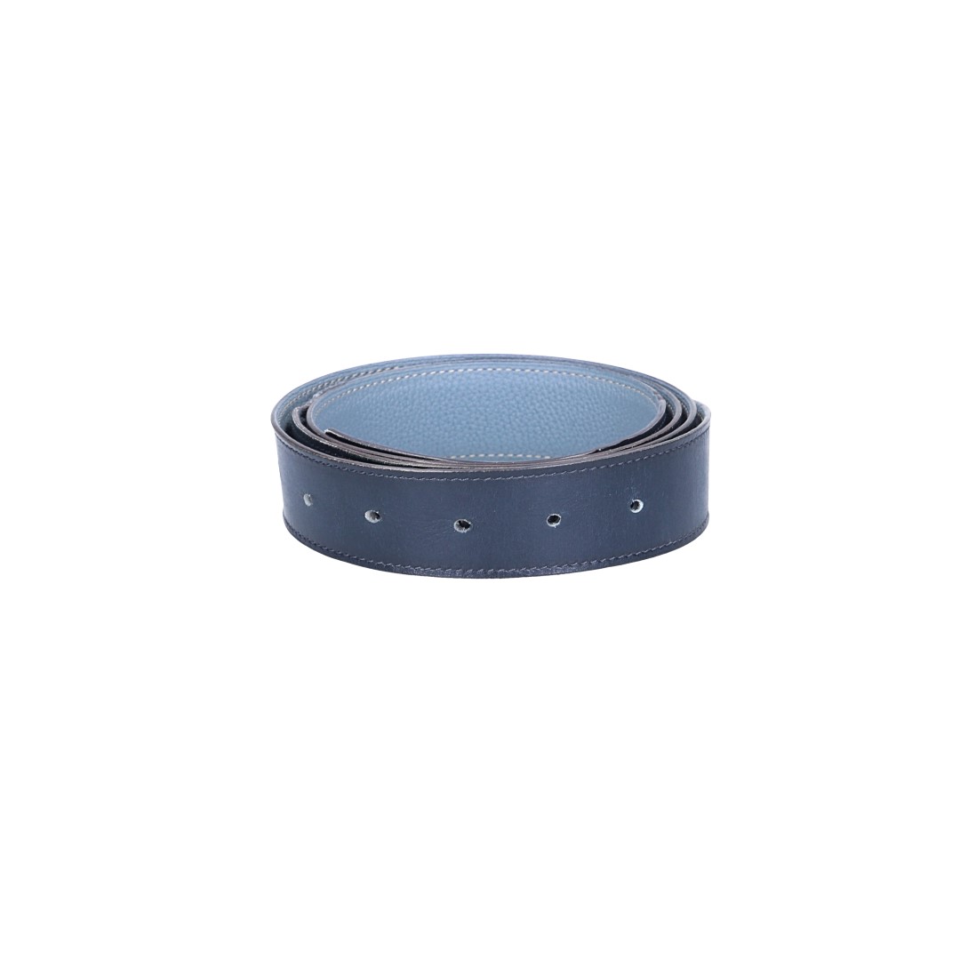 Hermès reversible belt 24 mm made of leather size 100 in blue
