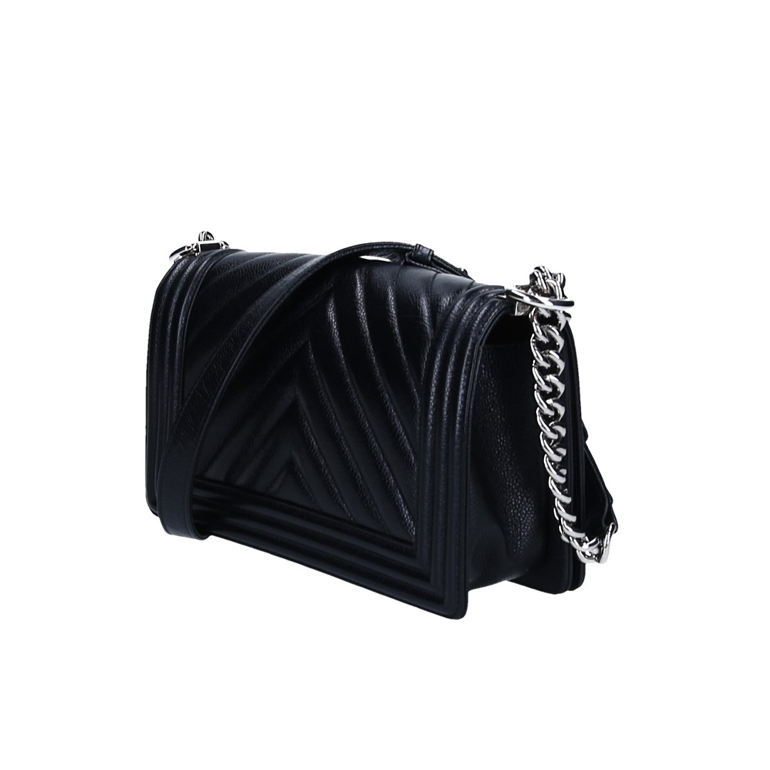 CHANEL BOY HANDTASCHE (MEDIUM) AUS KALBSLEDER IN SCHWARZ MIT SHW (A67086)