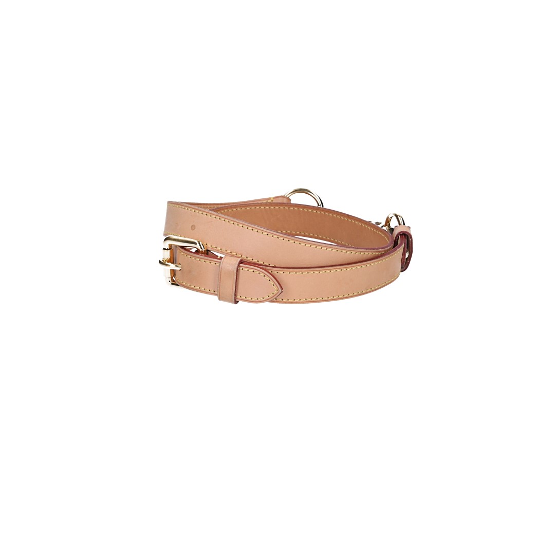 Louis Vuitton Adjustable Shoulder Strap in Rindsleder in Black with Silver