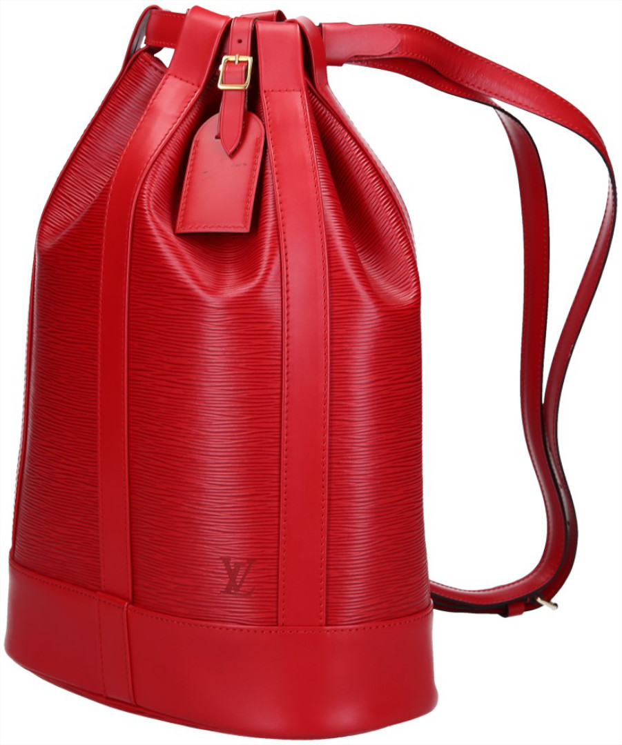 41300-Louis-Vuitton-Epi-Rucksack_2D_0013 LOUIS VUITTON RANDONNÉE PETIT SCHULTERTASCHE AUS EPI LEDER IN CASTILLIAN ROT