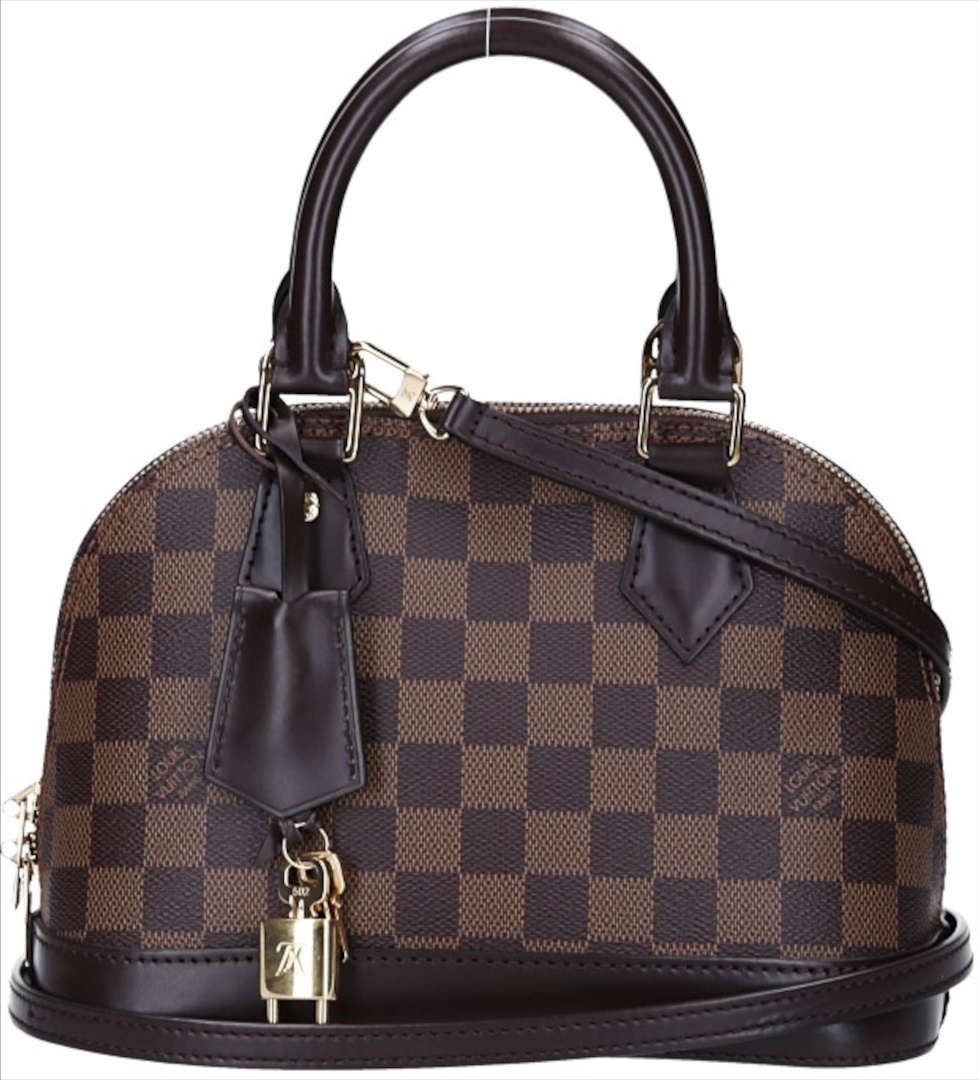 LOUIS VUITTON ALMA BB HANDTASCHE AUS DAMIER EBENE CANVAS MIT VERSTELLBAREM SCHULTERRIEMEN (N40606)