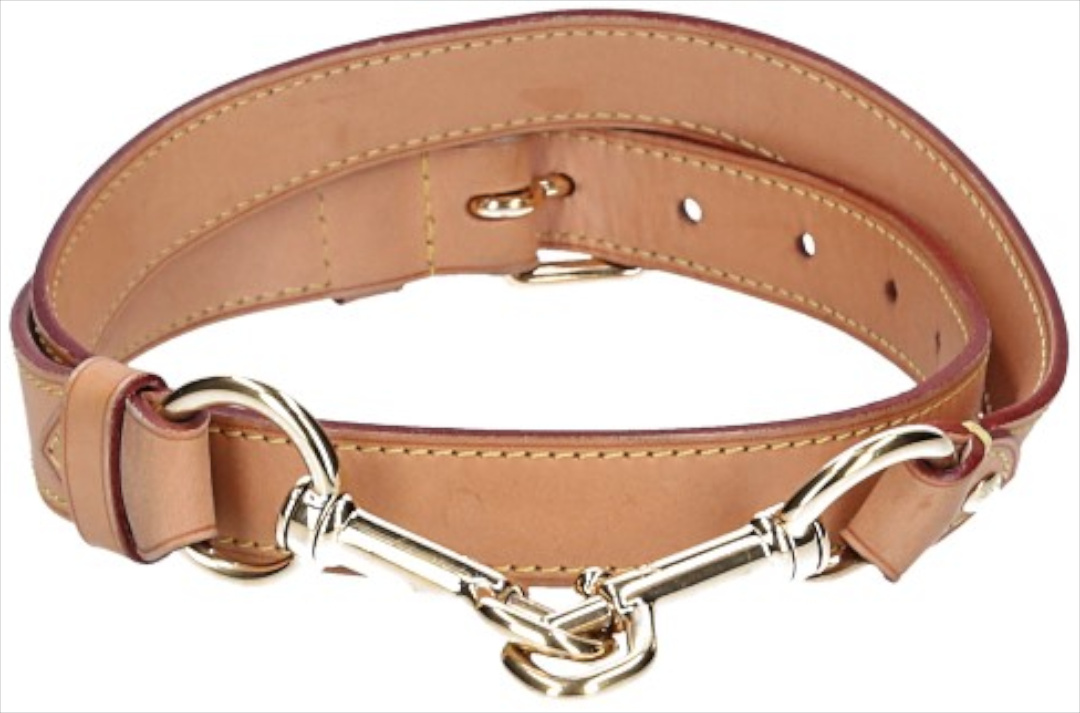 Louis Vuitton Adjustable Shoulder Strap in Rindsleder in Black with Silver