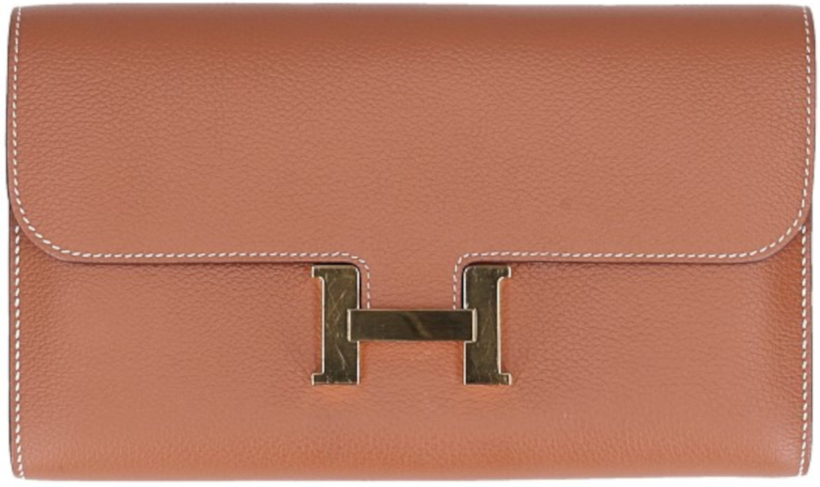 48831-Hermes-Brieftasche_2D_0008 HERMÈS BRIEFTASCHE CONSTANCE COMPACT AUS KALBSLEDER IN GOLD MIT GHW