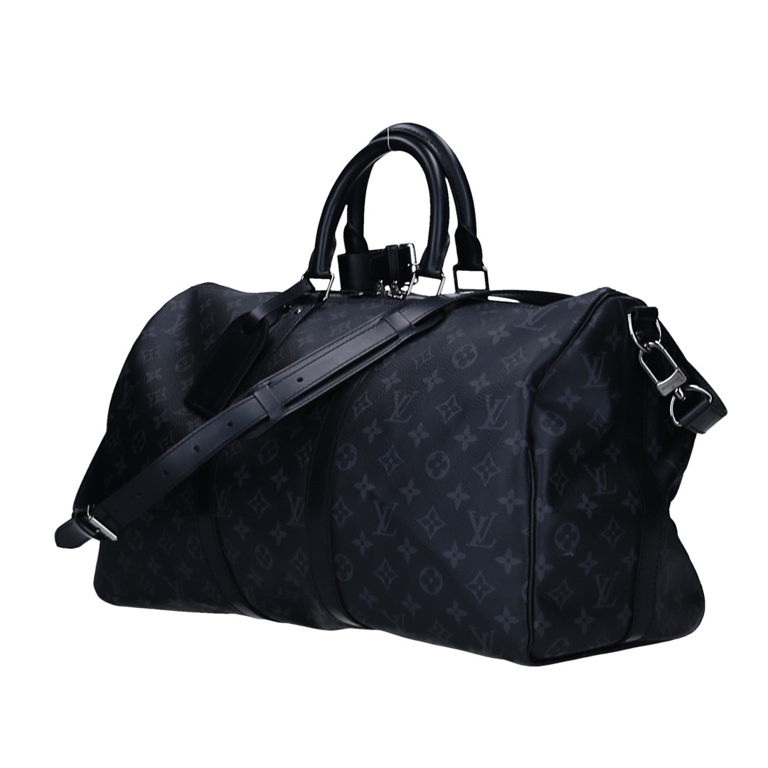 LOUIS VUITTON KEEPALL 45 REISETASCHE AUS MONOGRAM ECLIPSE CANVAS MIT SCHULTERRIEMEN (M40569)