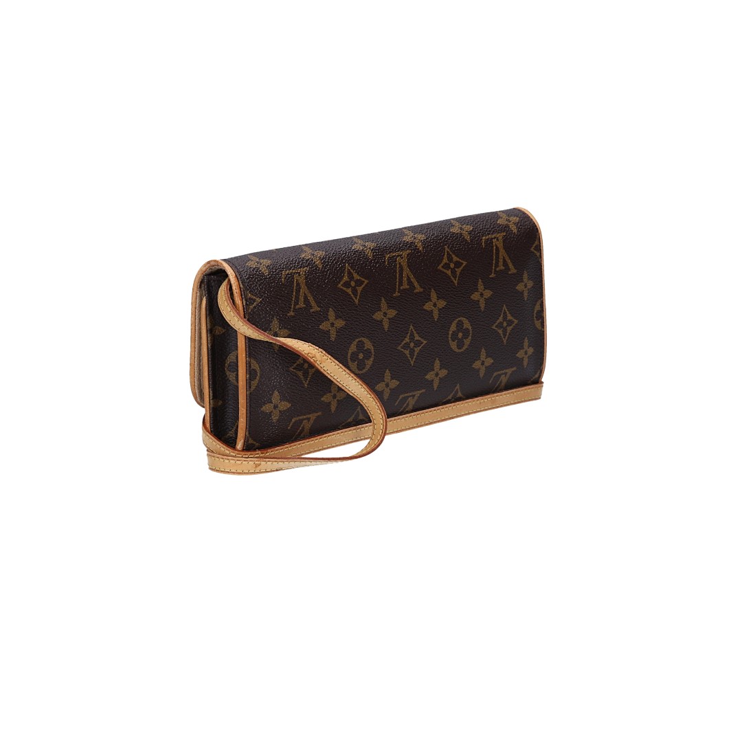 LOUIS VUITTON POCHETTE TWIN GM CLUTCH AUS MONOGRAM CANVAS (M51852)