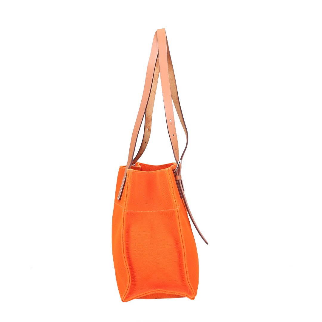 HERMÈS POOL BAG MM HANDBAG MADE OF TEXTILE