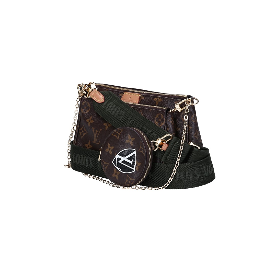 LOUIS VUITTON MULTI POCHETTE ACCESSOIRES HANDTASCHE AUS MONOGRAM CANVAS IN KAKI (M44813)