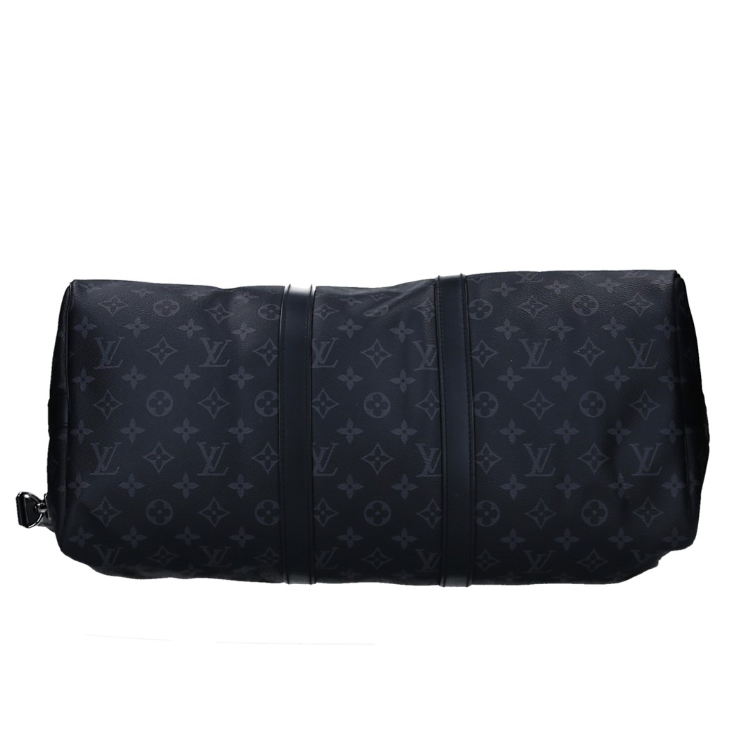 LOUIS VUITTON KEEPALL 45 REISETASCHE AUS MONOGRAM ECLIPSE CANVAS MIT SCHULTERRIEMEN (M40569)