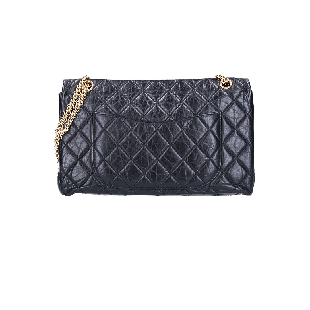 CHANEL 2.55 Reissue Flap Handbag (227) Made of Textile in Raspberry Red