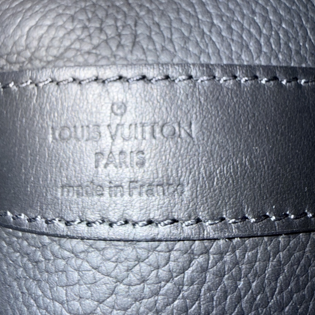 Louis Vuitton Keepall 50 Travel Bag in Monogram Denim with Leather Trim and Shoulder Straps (M45975)