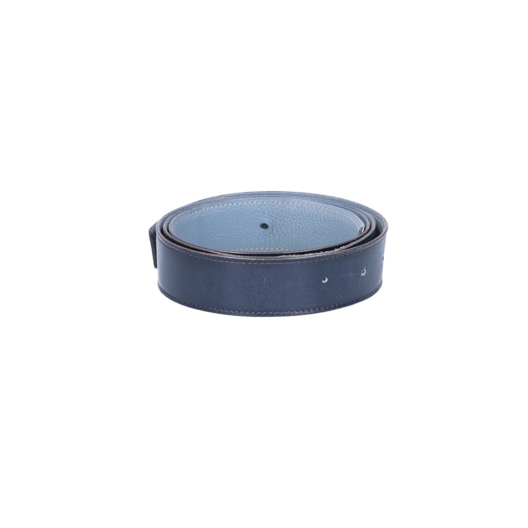Hermès reversible belt 24 mm made of leather size 100 in blue