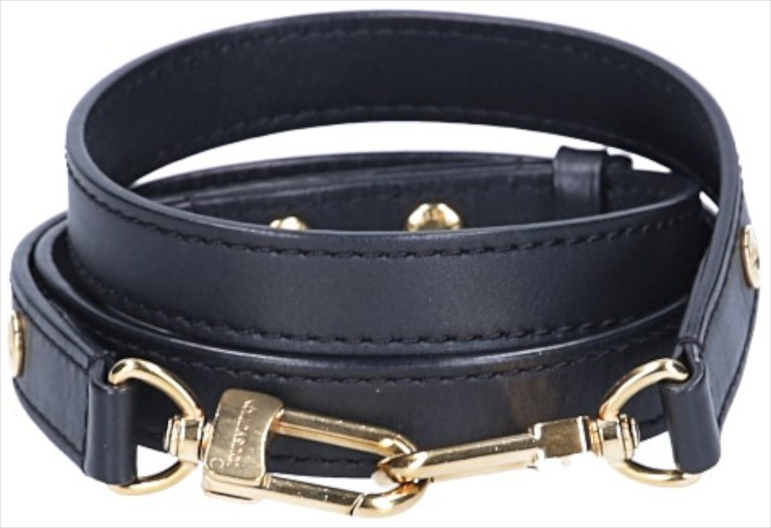 Louis Vuitton Adjustable Shoulder Strap in Rindsleder in Black with Silver