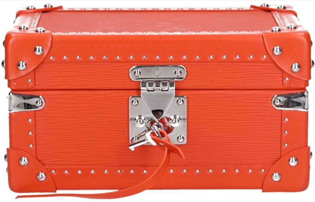LOUIS VUITTON KOFFER 'COFFRET TRÉSOR 24' AUS EPI LEDER IN PIMENT