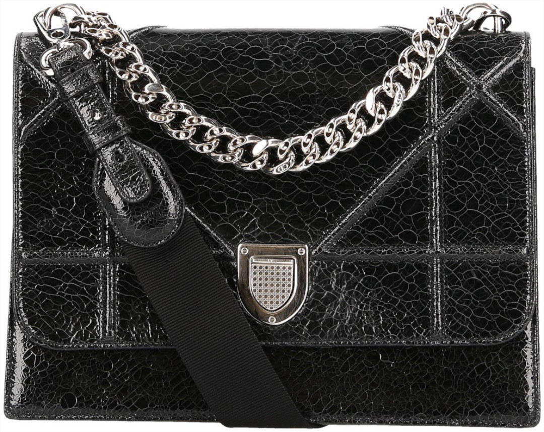 3806-Dior-Diorama_2D_0023 DIOR DIORAMA HANDTASCHE AUS LACKLEDER IN SCHWARZ MIT SHW