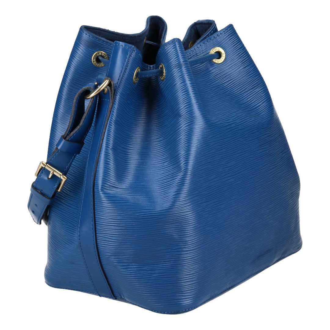 LOUIS VUITTON NOÉ PETIT MODEL SCHULTERTASCHE AUS EPI LEDER IN TOLEDO BLAU (M44105)