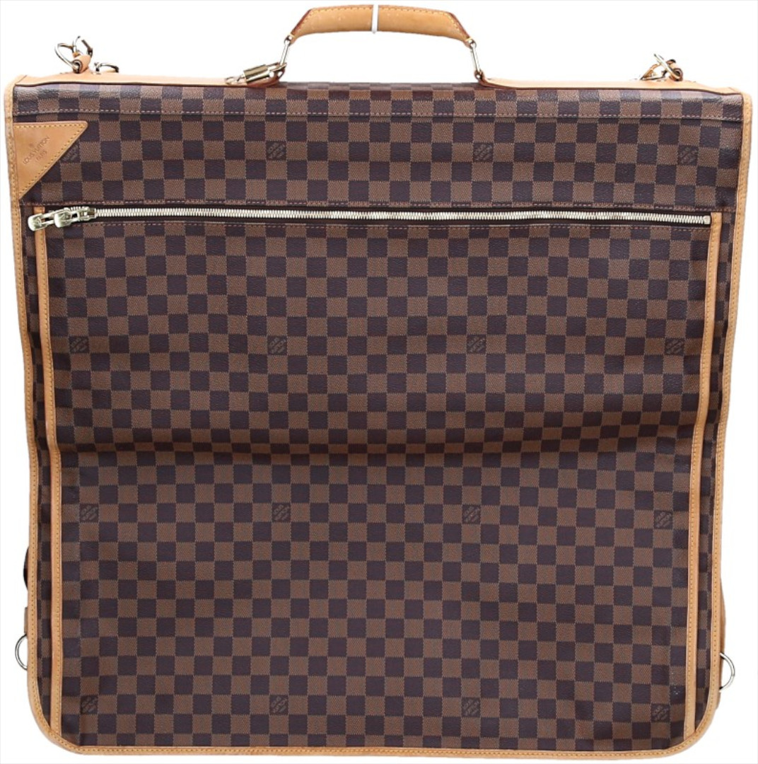 LOUIS VUITTON PORTABLE BANDOULIÈRE KLEIDERSCHUTZHÜLLE AUS DAMIER EBENE CANVAS