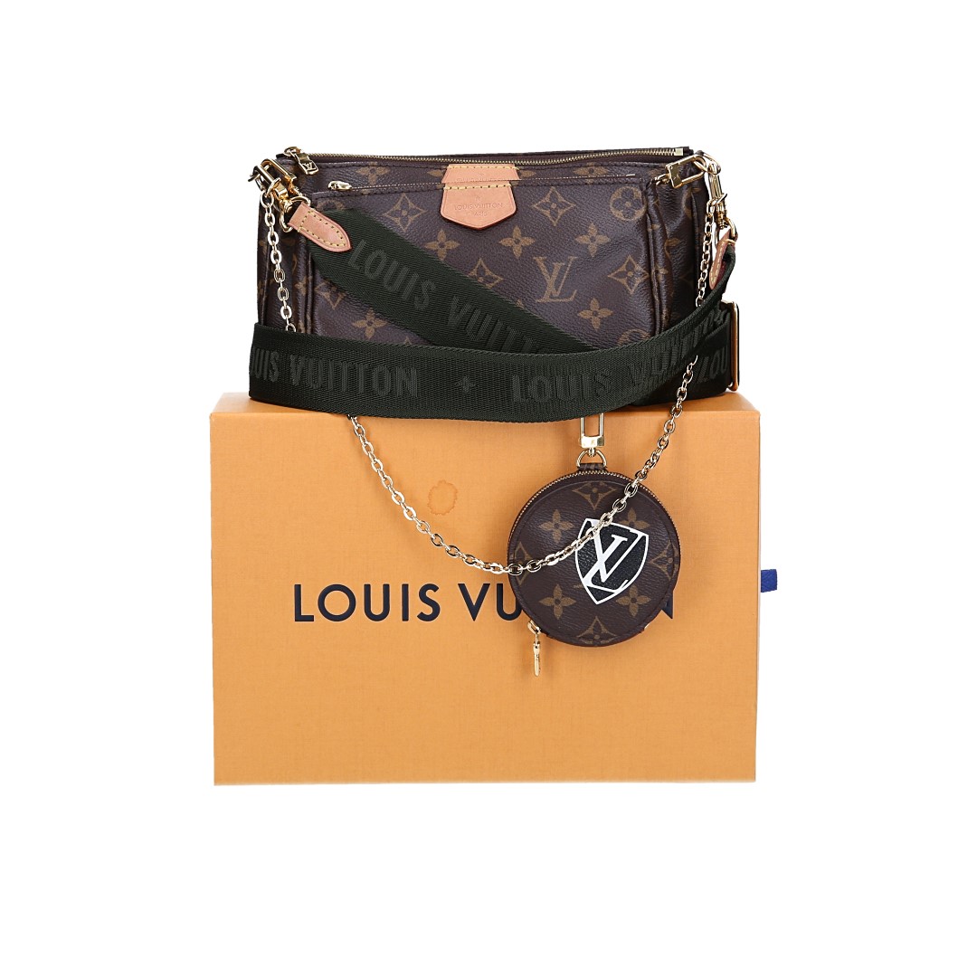 LOUIS VUITTON MULTI POCHETTE ACCESSOIRES HANDTASCHE AUS MONOGRAM CANVAS IN KAKI (M44813)