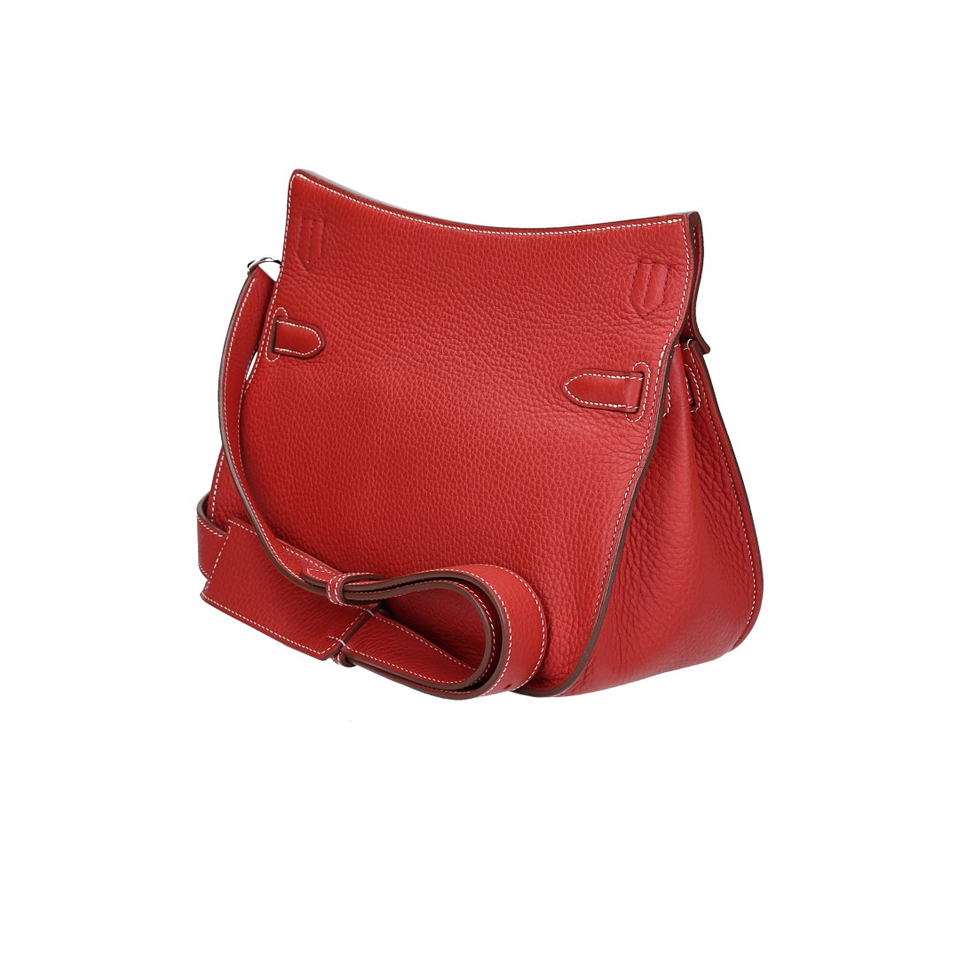 HERMÈS JYPSIÈRE 28 HANDTASCHE AUS CLÉMENCE-JUNGSTIERLEDER IN SANGUINE MIT PHW
