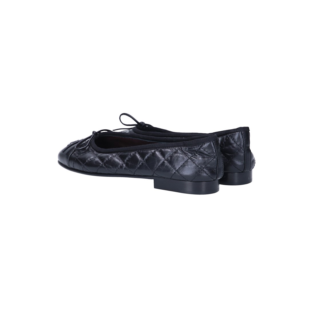 CHANEL BALLERINA SCHUHE AUS LEDER IN SCHWARZ GR. 35 (J G26250)