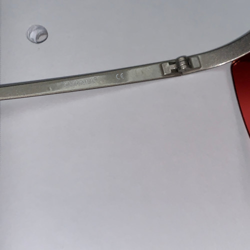 43605-Chanel-Sonnenbrille_2D_0013 CHANEL SONNENBRILLE '19136' AUS SILBERGRAUFARBENEM METALL