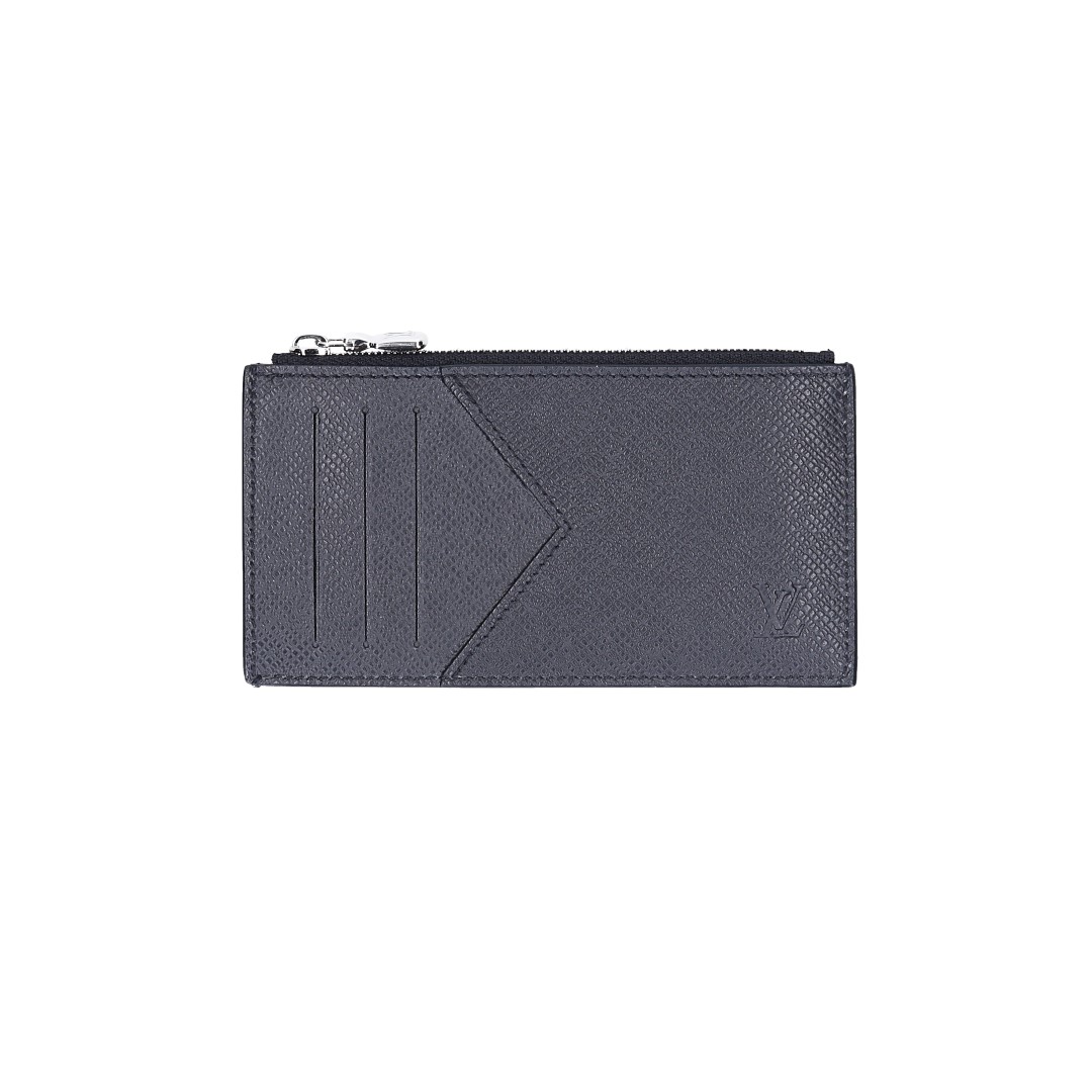 Louis Vuitton Coin Cardholder Made of Taiga Leather in Noir (M62914)