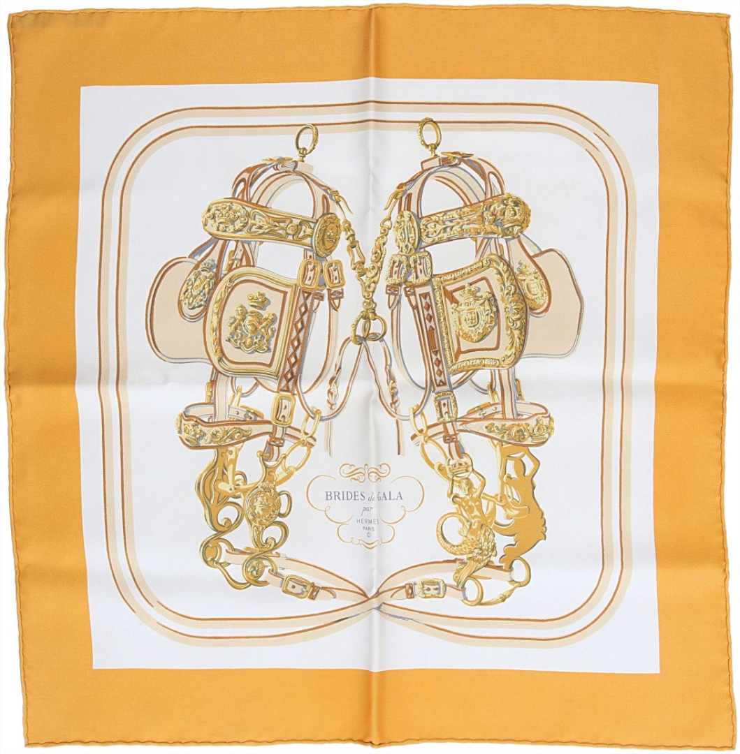 HERMÈS EINSTECKTUCH - POCKET SQUARE - GAVROCHE 45 x 45 CM AUS SEIDE