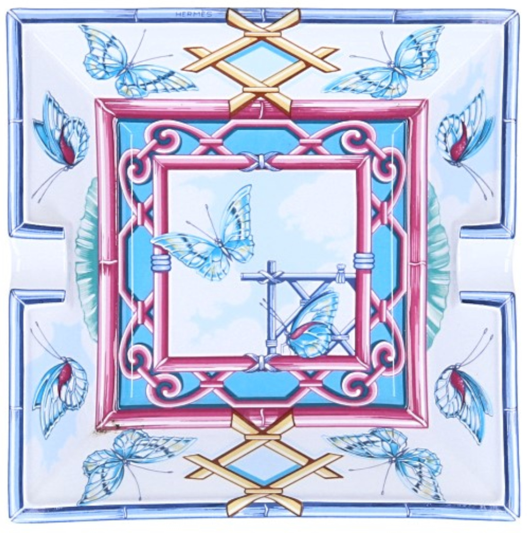 HERMÈS ASCHENBECHER AUS PORZELLAN 'LE JARDIN DES PAPILLONS`