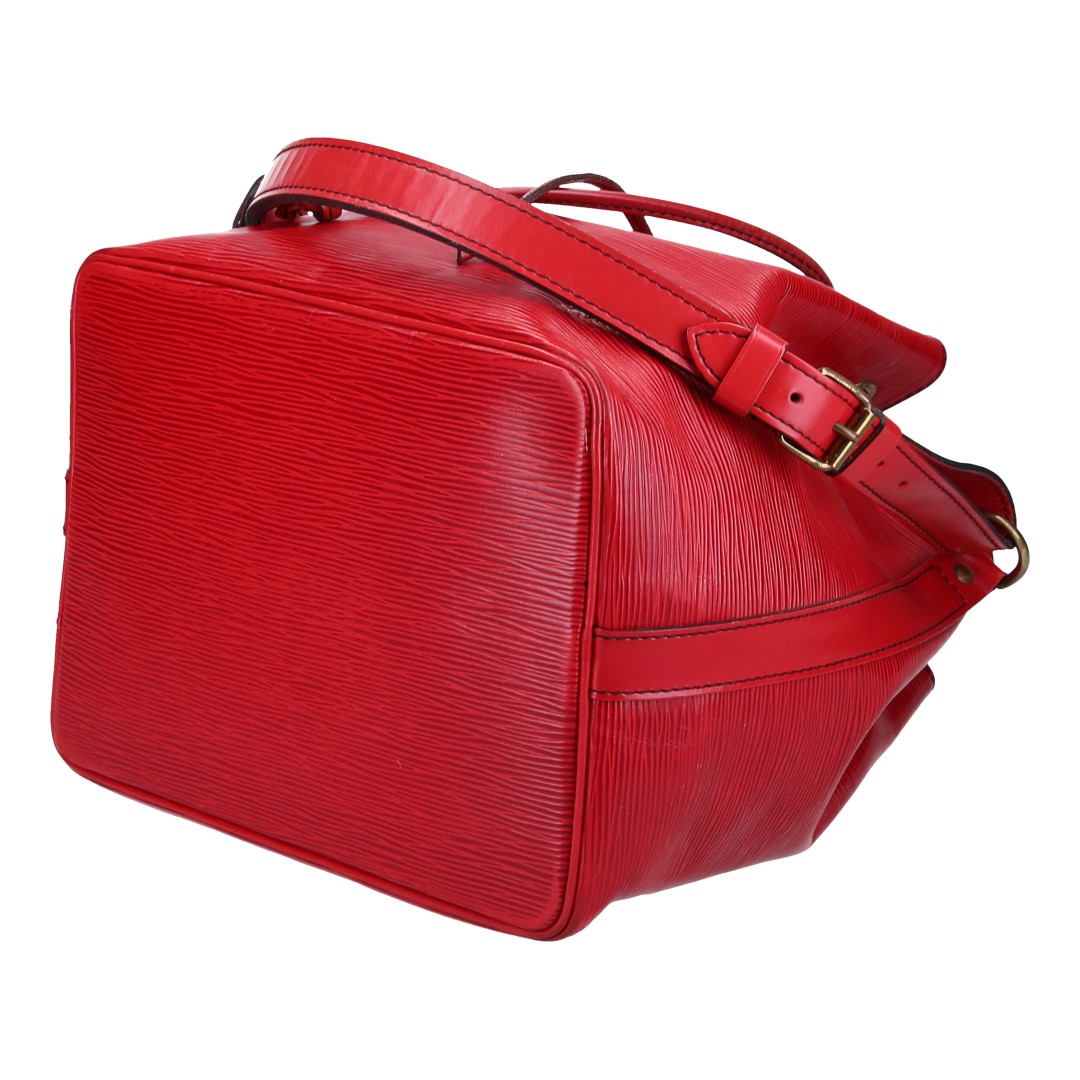 LOUIS VUITTON NOÉ PETIT MODEL SCHULTERTASCHE AUS EPI LEDER IN CASTILLIAN ROT