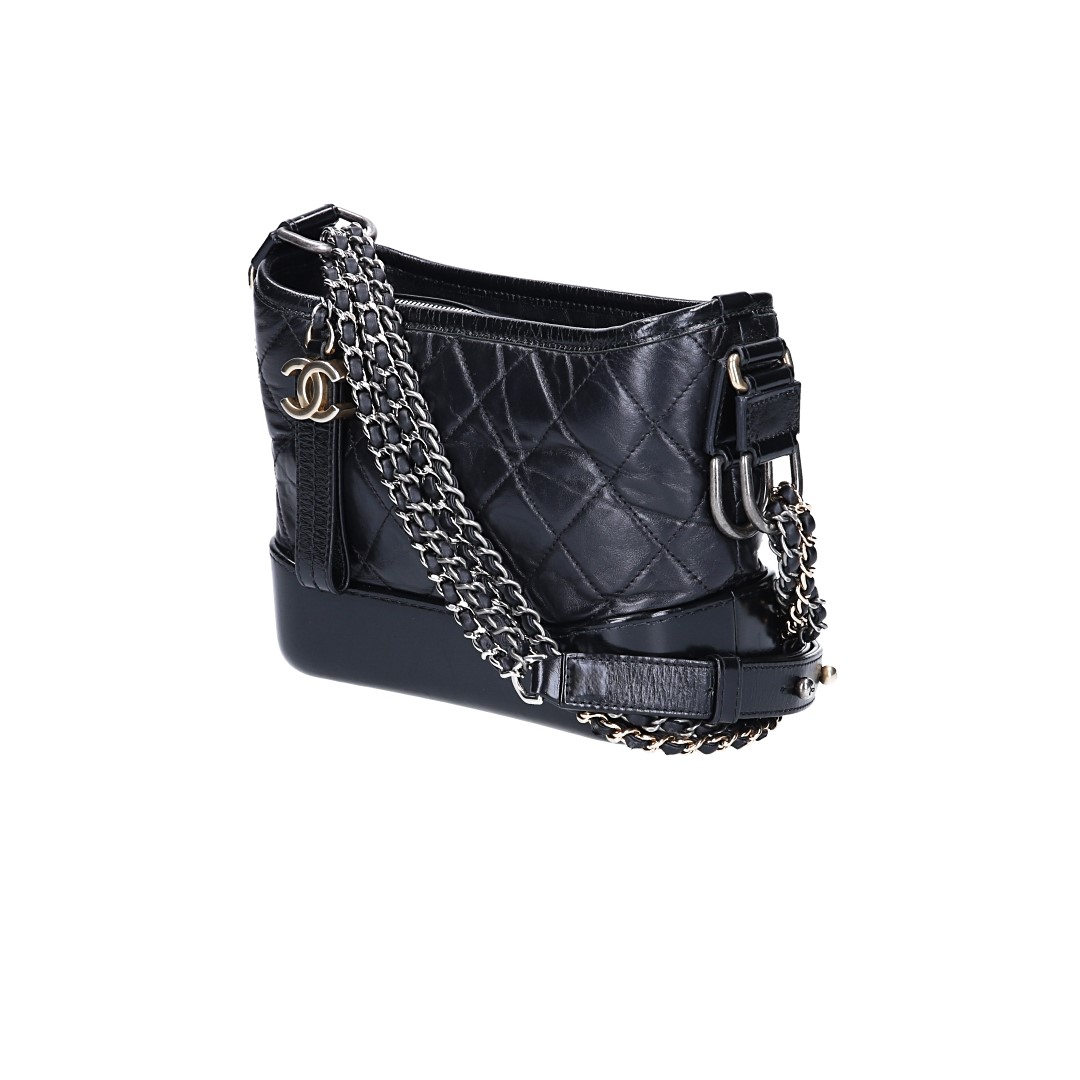 CHANEL GABRIELLE (SMALL) HANDTASCHE KALBSLEDER IN SCHWARZ (A91810)