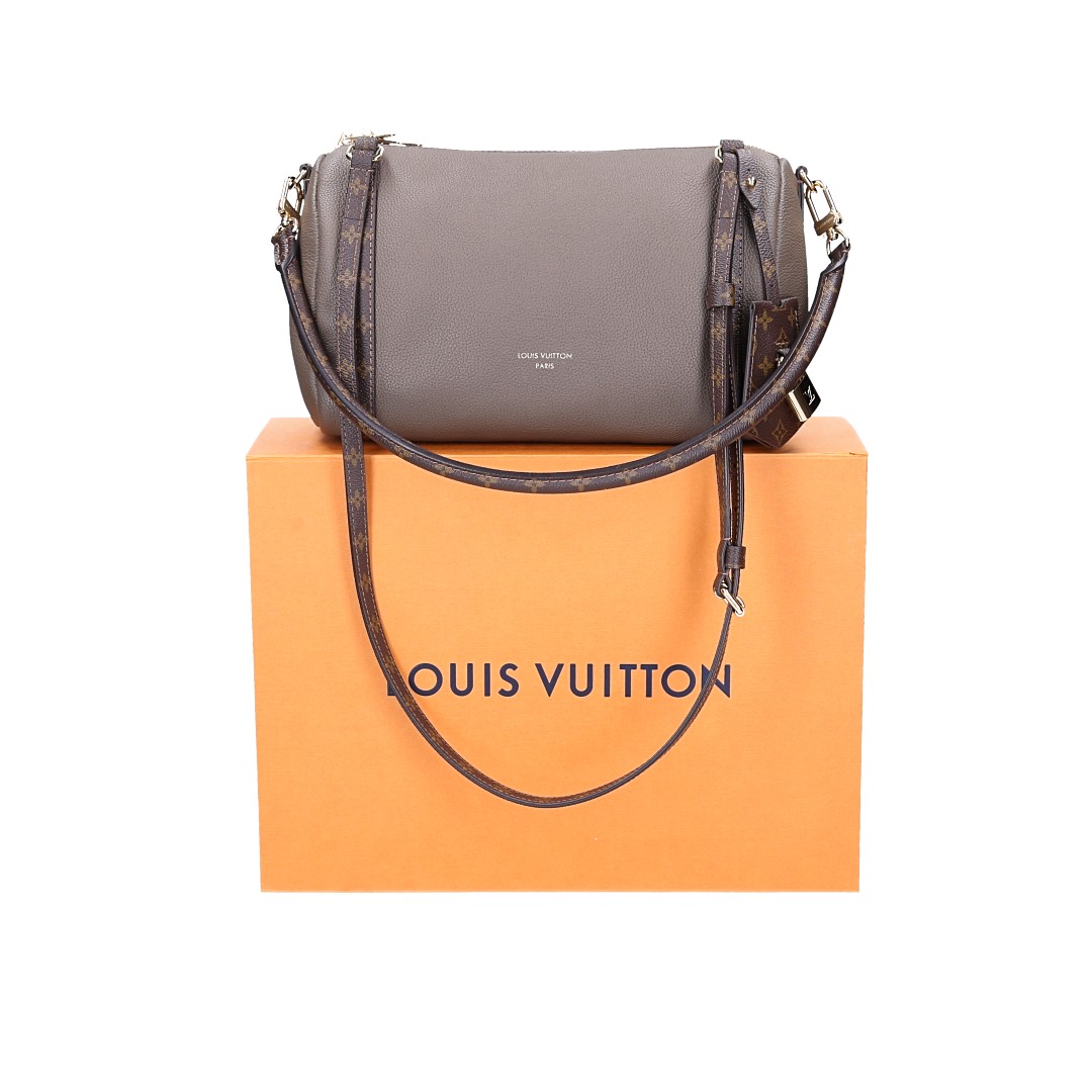 LOUIS VUITTON EXPRESS PM HANDTASCHE AUS KALBSLEDER UND MONOGRAM CANVAS IN SMOKE (M26360)