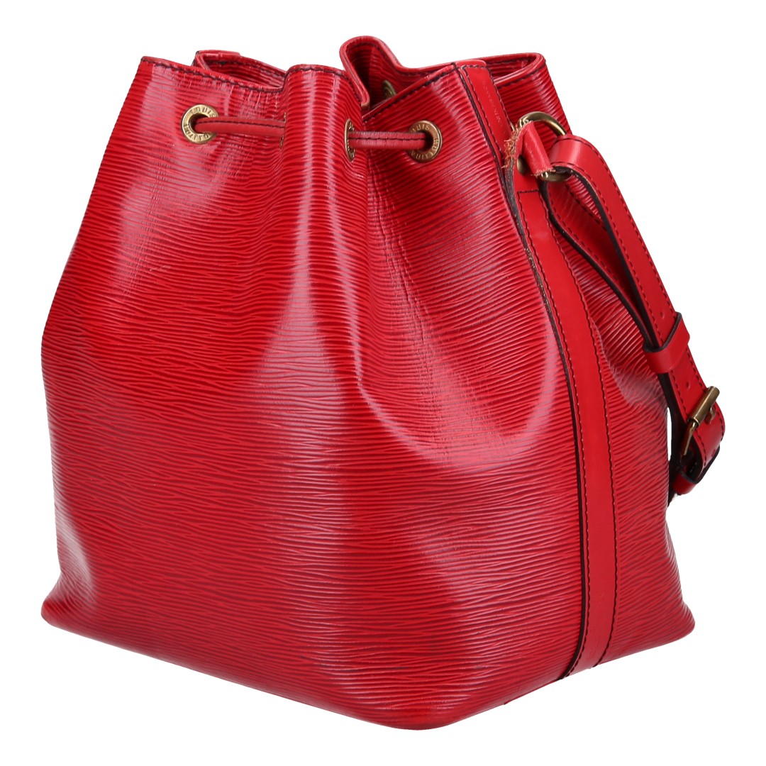 LOUIS VUITTON NOÉ PETIT MODEL SCHULTERTASCHE AUS EPI LEDER IN CASTILLIAN ROT