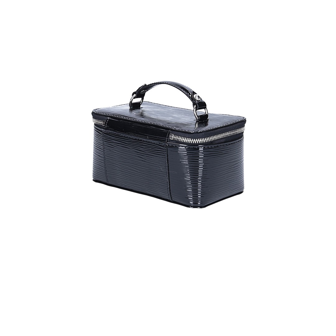 49396-LouisVuitton-Schmucktasche-EpiLEderSchwarz_2D_0006 LOUIS VUITTON COFFRET BIJOUX REISEACCESSOIRE AUS EPI ELECTRIC LEDER IN NOIR