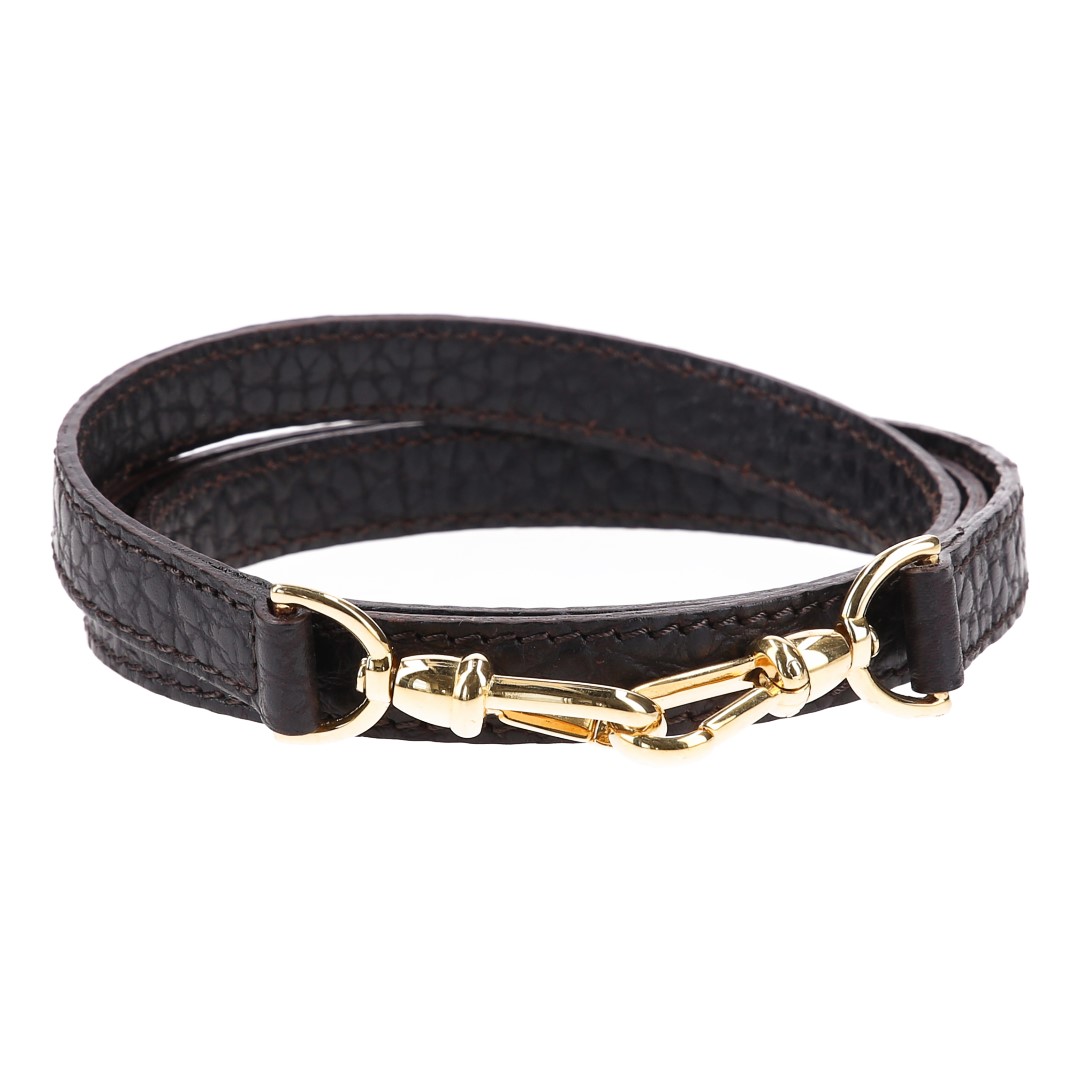 41474-Jil-Sander-Schulterriemen_2D_0001 WHOISLOUIS.COM SCHMALER SCHULTERRIEMEN AUS LEDER IN MORO/GOLD