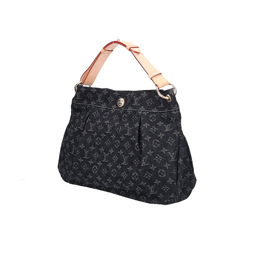 50269-LouisVuitton-Handtasche-Denim-Schwarz_2D_0002 LOUIS VUITTON DAILY PM HANDTASCHE AUS MONOGRAM DENIM IN NOIR (M40494)