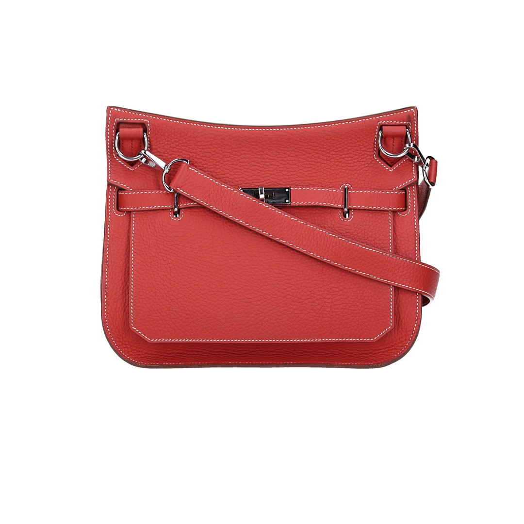 HERMÈS JYPSIÈRE 28 HANDTASCHE AUS CLÉMENCE-JUNGSTIERLEDER IN SANGUINE MIT PHW