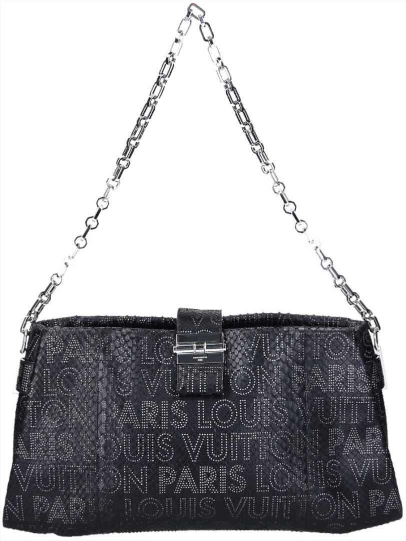 LOUIS VUITTON LUCETE HANDTASCHE AUS PYTHON-LEDER IN NOIR (M95824)