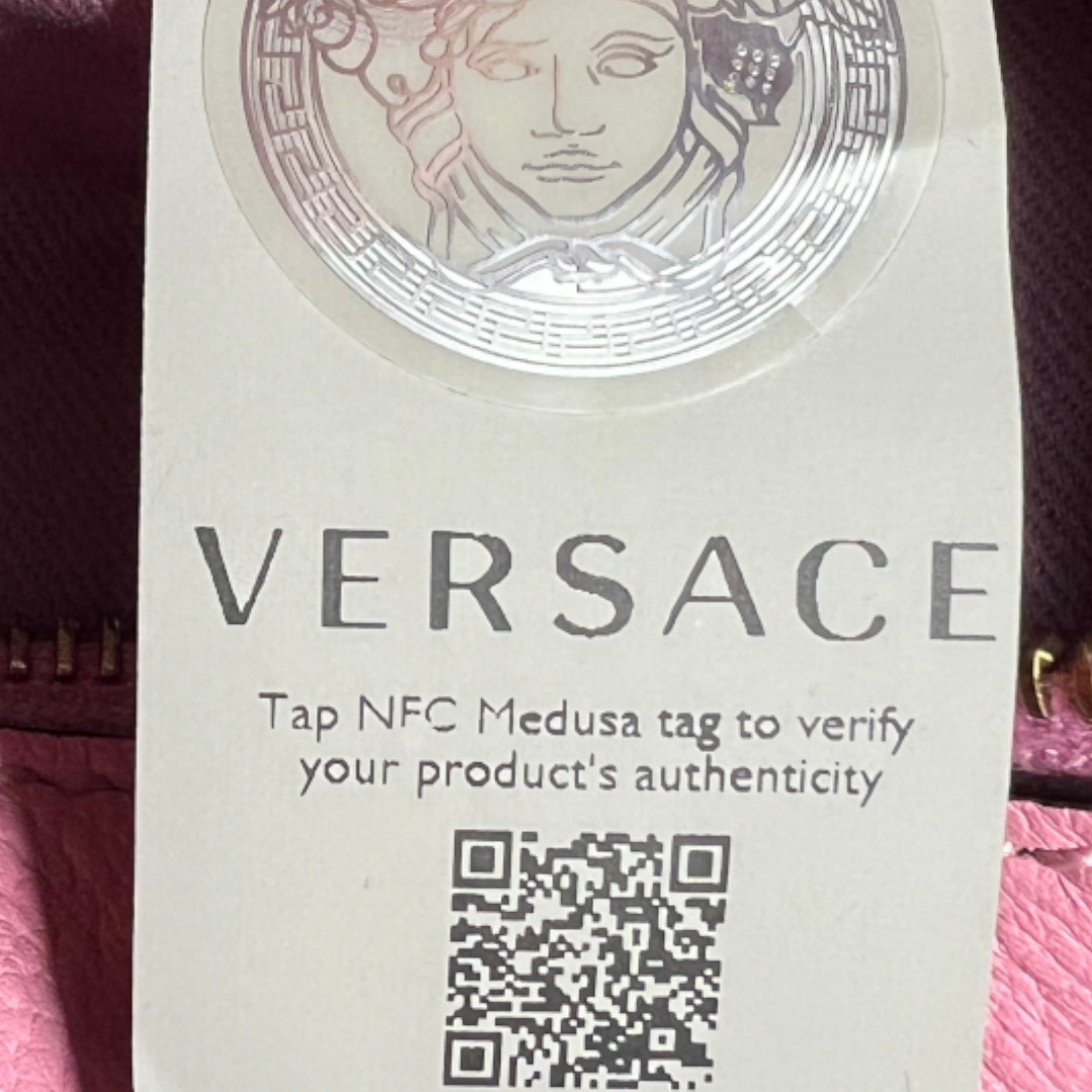 VERSACE MEDUSA UMHÄNGETASCHE AUS LEDER IN ROSA