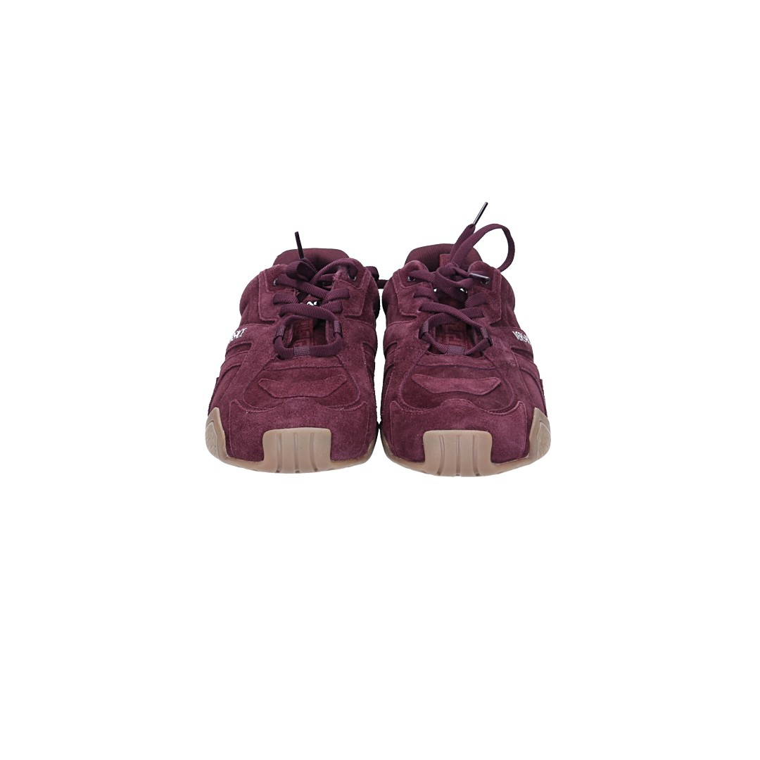 VERSACE SNEAKER SCHUHE 'GALAXIA' AUS KALBSLEDER IN BURGUNDERROT GR. 39