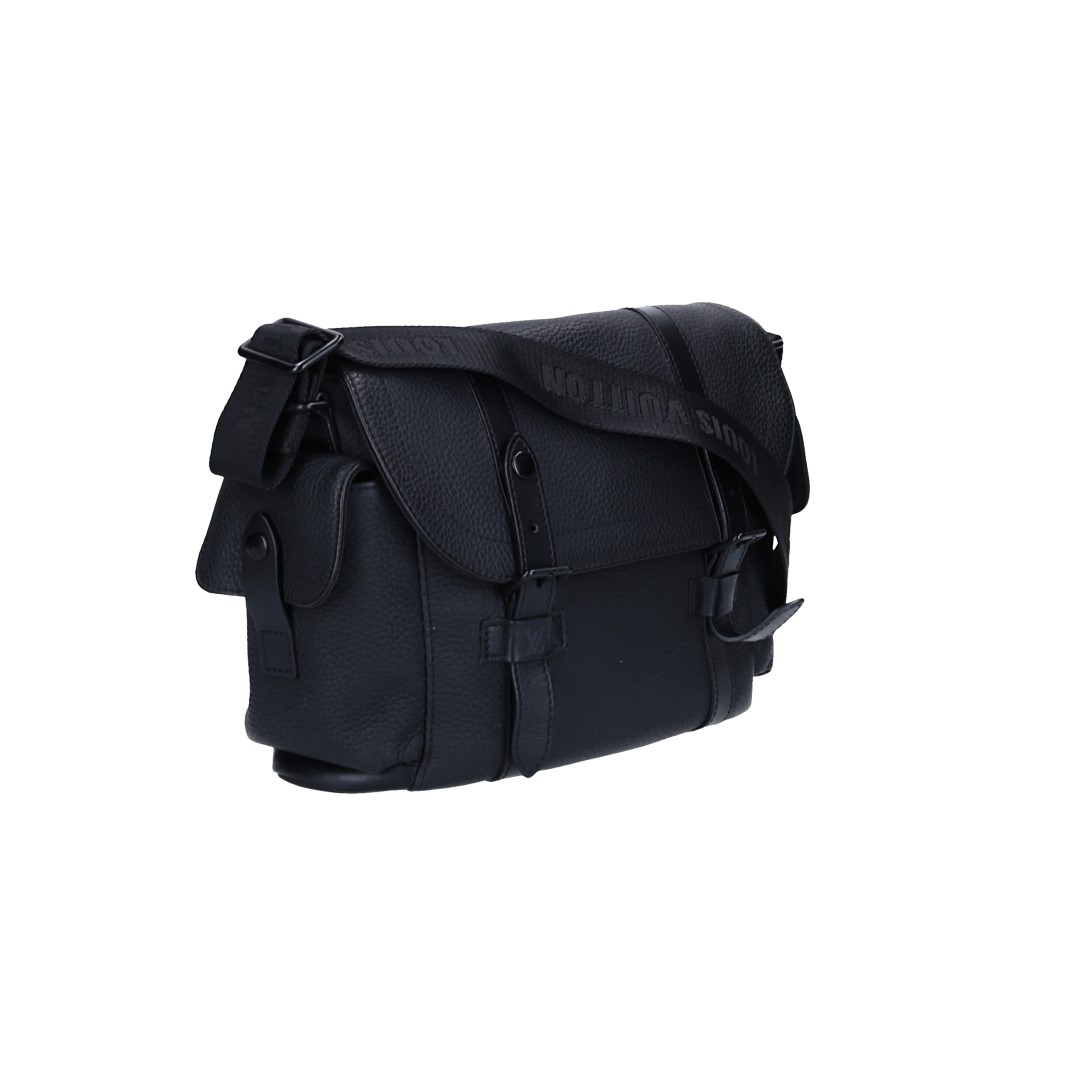 LOUIS VUITTON CHRISTOPHER MESSENGER UMHÄNGETASCHE AUS TAURILLON LEDER IN NOIR (M58476)