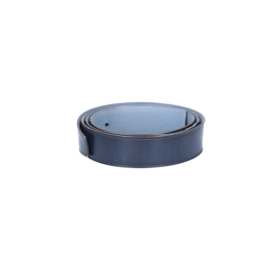 Hermès reversible belt 24 mm made of leather size 100 in blue