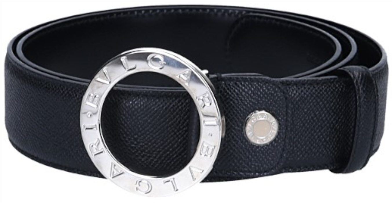 BULGARI GÜRTEL AUS LEDER IN SCHWARZ GR. 110