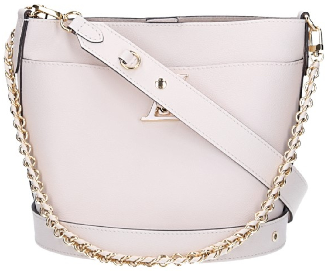 LOUIS VUITTON LOCK AND WALK HANDTASCHE AUS KALBSLEDER IN QUARTZ (M24638)
