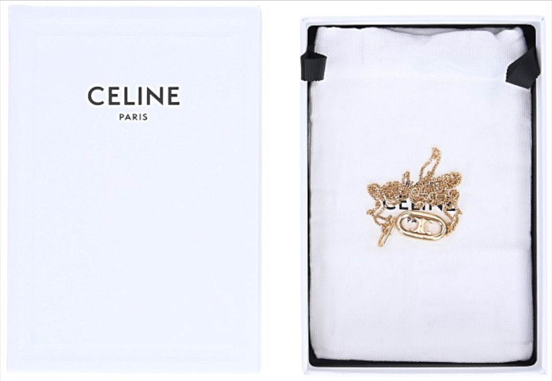 CELINE HALSKETTE TRIOMPHE AUS GOLDMESSING