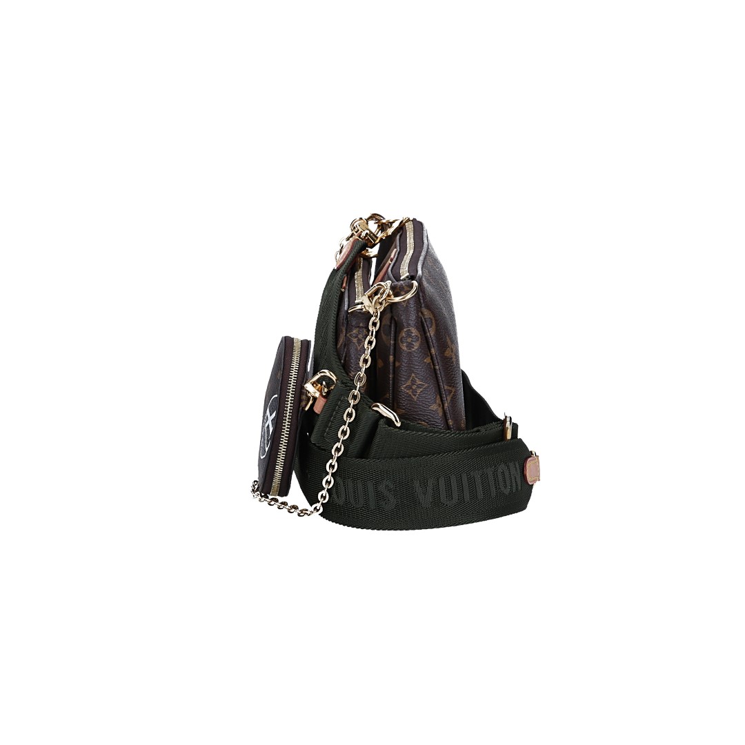 LOUIS VUITTON MULTI POCHETTE ACCESSOIRES HANDTASCHE AUS MONOGRAM CANVAS IN KAKI (M44813)