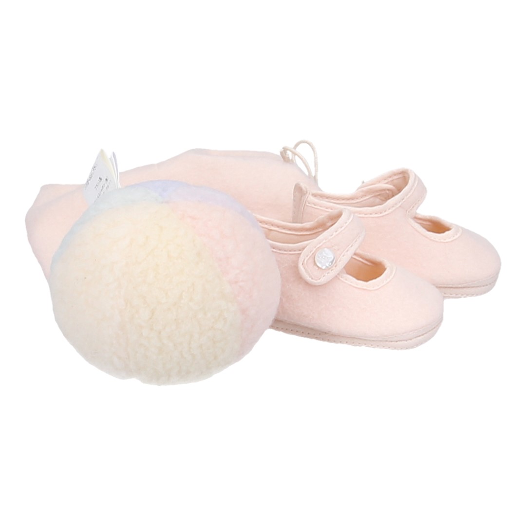 HERMÈS BABY-SET - SCHUHE UND BALL MIT INTEGRIERTER RASSEL