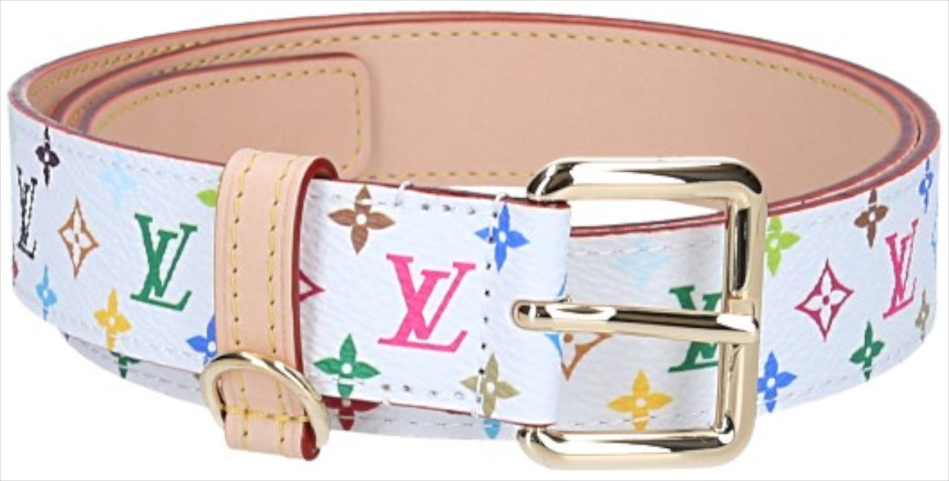 LOUIS VUITTON BELT 'CEINTURE BOUCLE ARGENT' MADE OF EPI LEATHER IN BLACK SIZE 80 (R10060) 