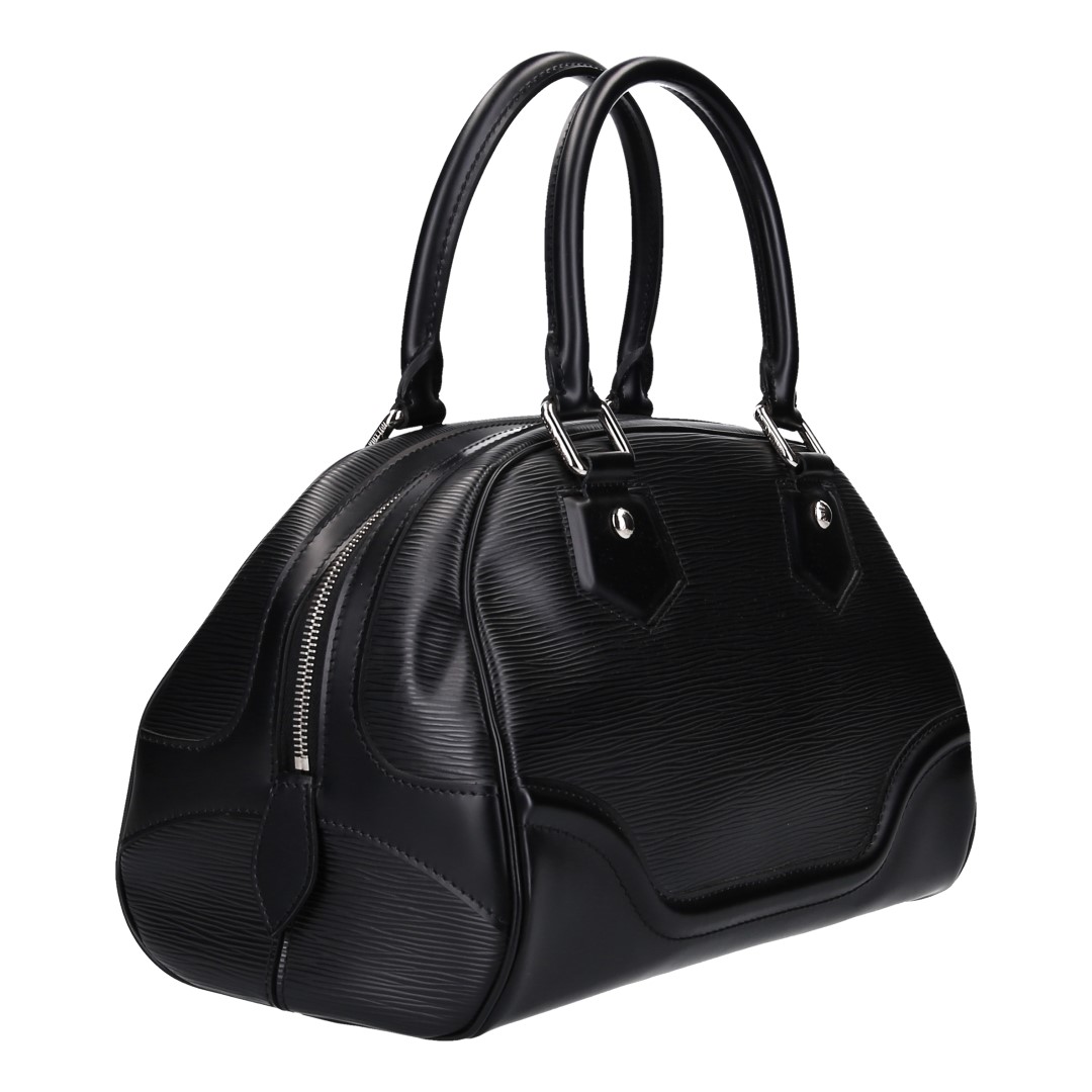 LOUIS VUITTON BOWLING MONTAIGNE PM HENKELTASCHE AUS EPI LEDER IN NOIR